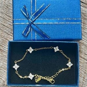 Gold Flower Bracelet, NIB